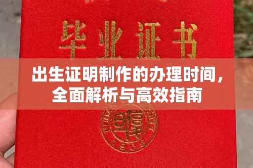 陵城出生证明制作的办理时间，全面解析与高效指南
